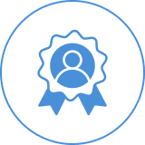 Profile icon with award ribbon